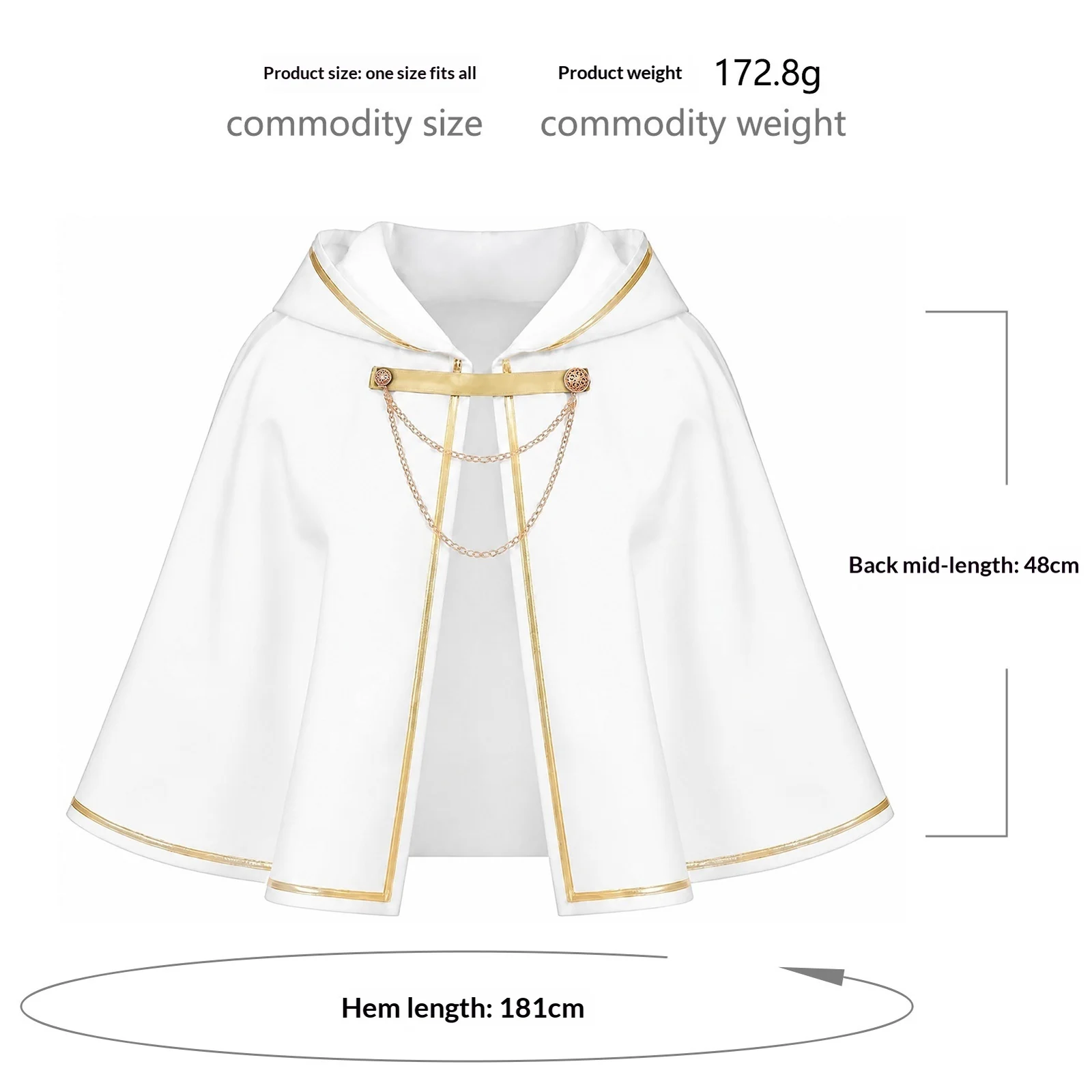 Short Hooded Cloak Or Shawl Available In Mens And Womens Styles — image 2