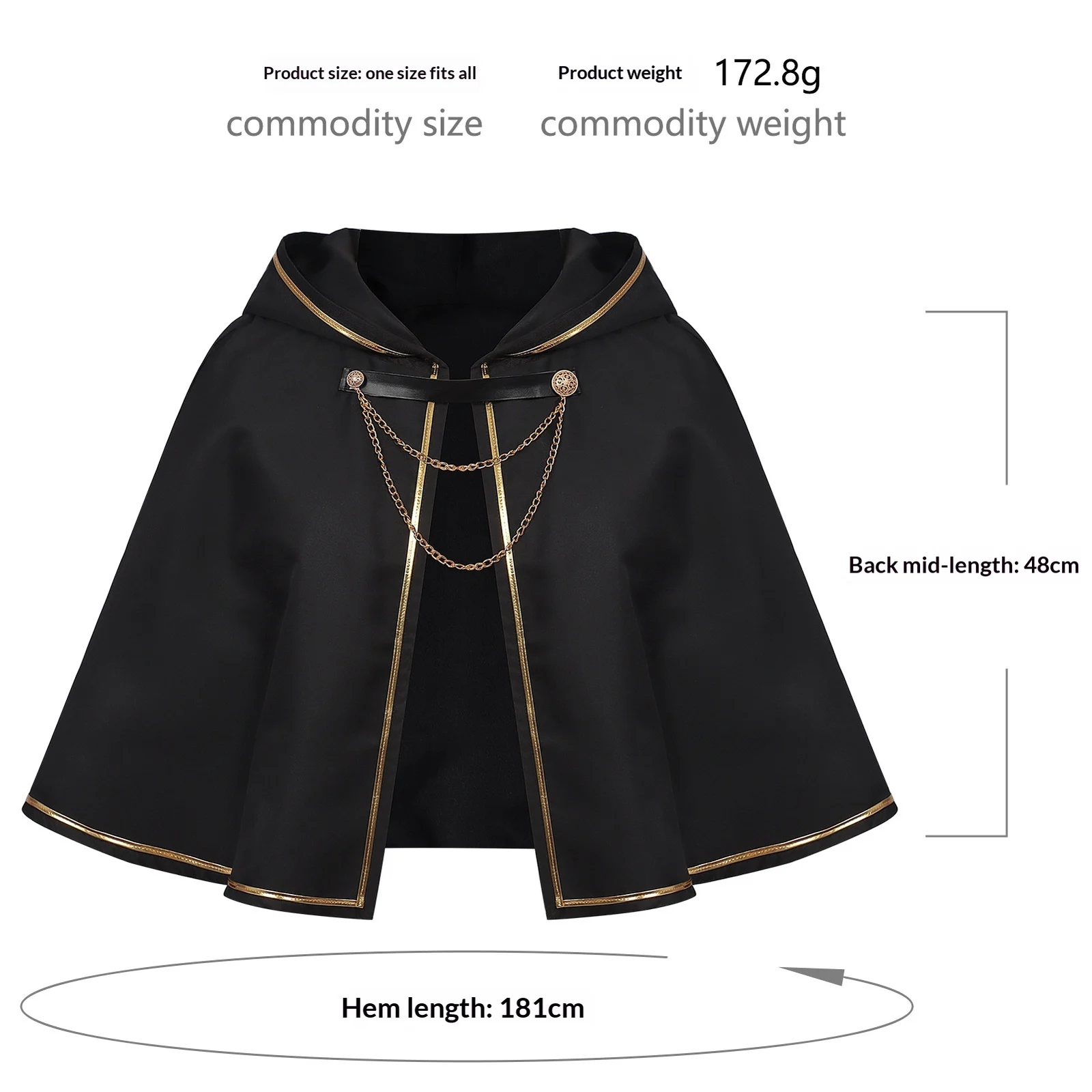 Short Hooded Cloak Or Shawl Available In Mens And Womens Styles — image 3