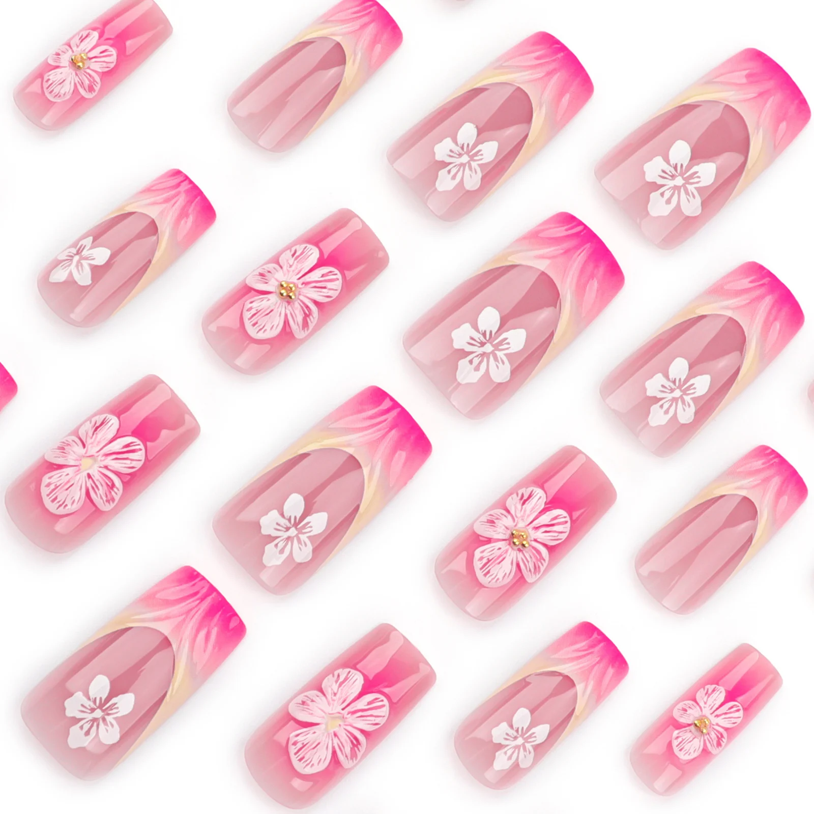 Short Ombre Square Nail Press-on Nails — image 3