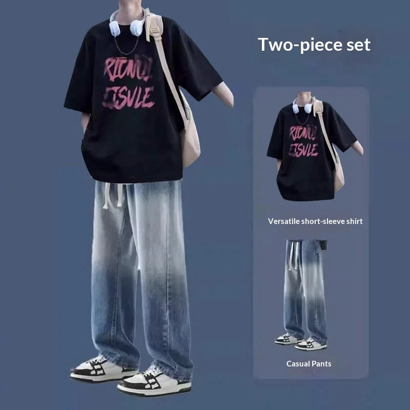 Short-sleeve And Longpants Set, Mens Springsummer Style, Edgy Handsome, Hong Konginspired — image 6