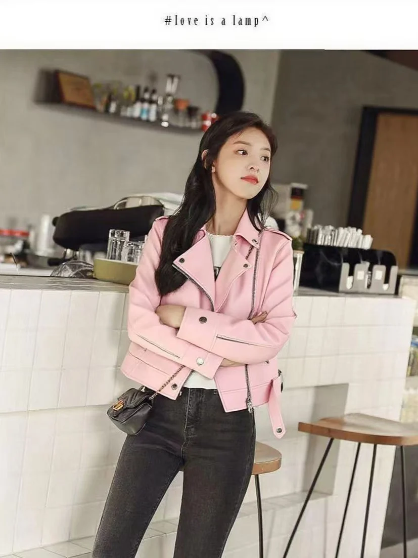 Short Slim-fit PU Leather Jacket — image 5