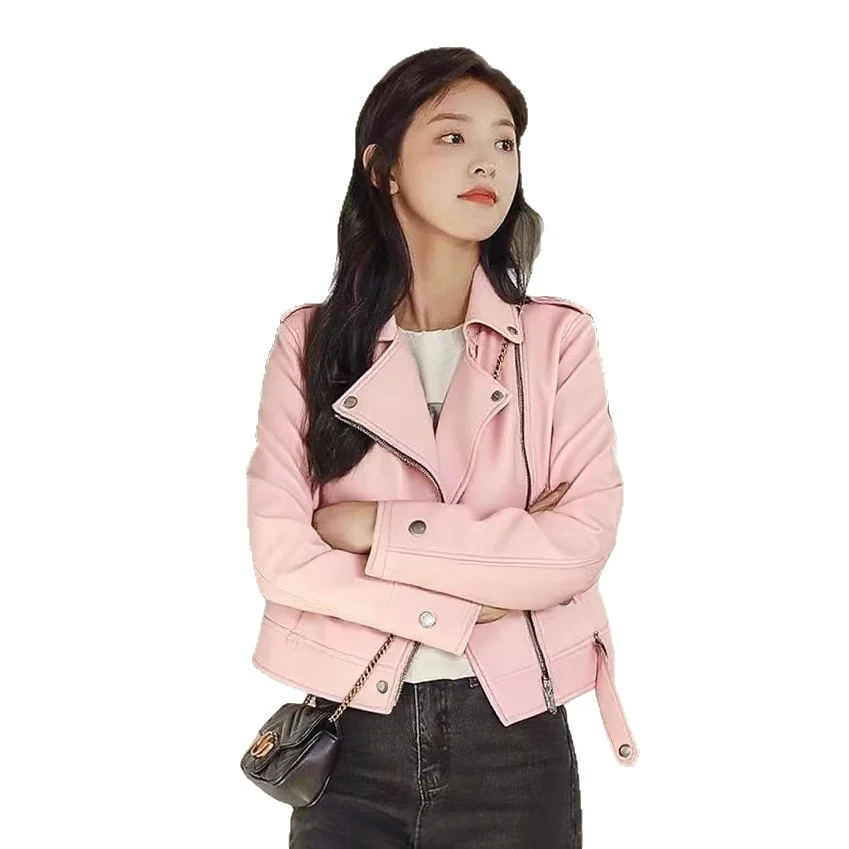 Short Slim-fit PU Leather Jacket — image 3