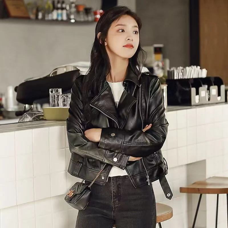 Short Slim-fit PU Leather Jacket — image 6