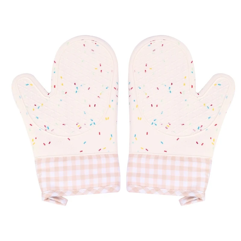 Silicone Insulated Gloves Long-style Two-finger Heat-resistant Non-slip Kitchen With… — image 3
