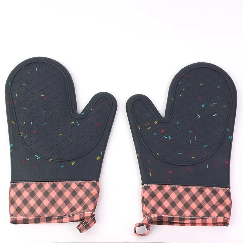 Silicone Insulated Gloves Long-style Two-finger Heat-resistant Non-slip Kitchen With… — image 2