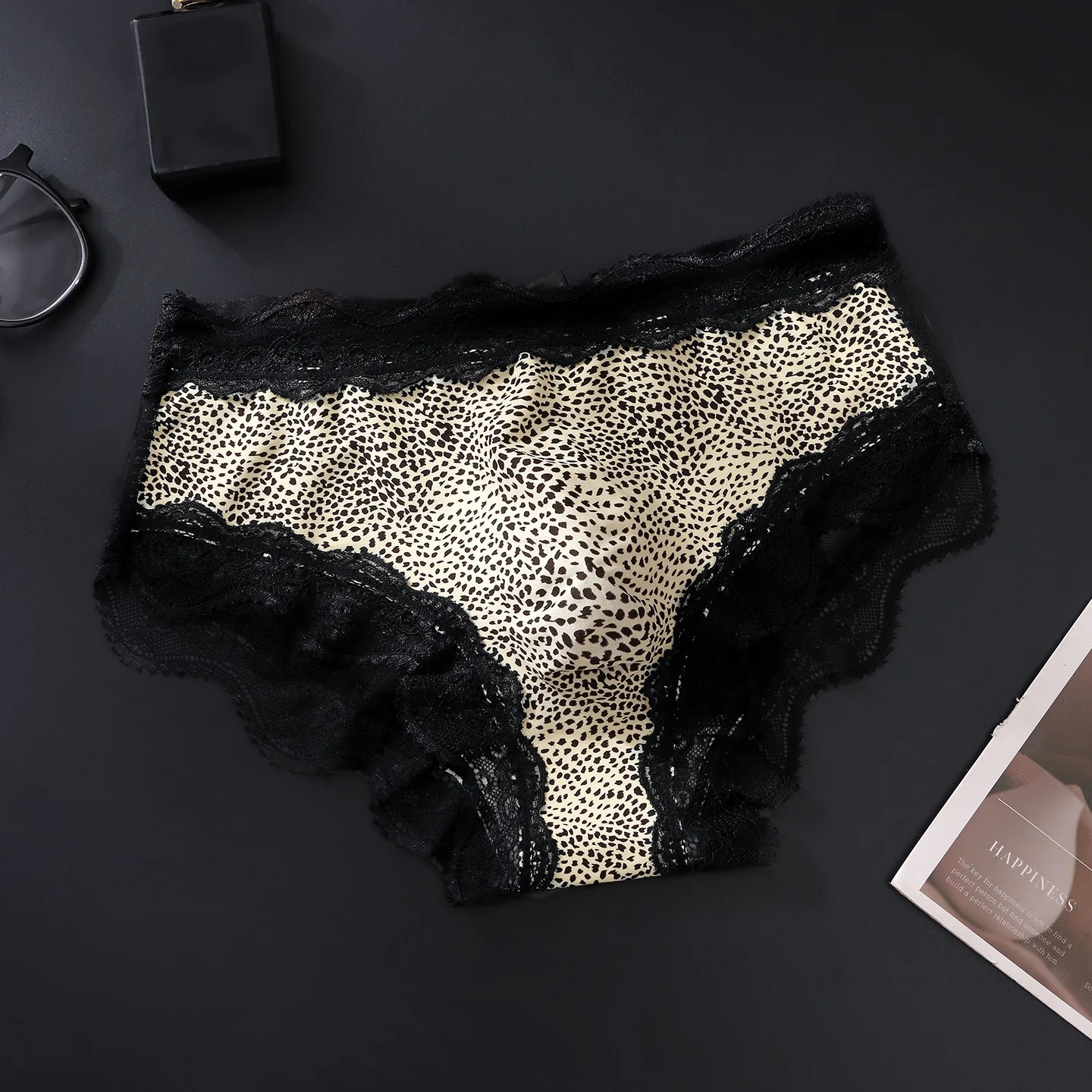 Silk Leopard-print Lace Breathable Briefs For Men — image 7