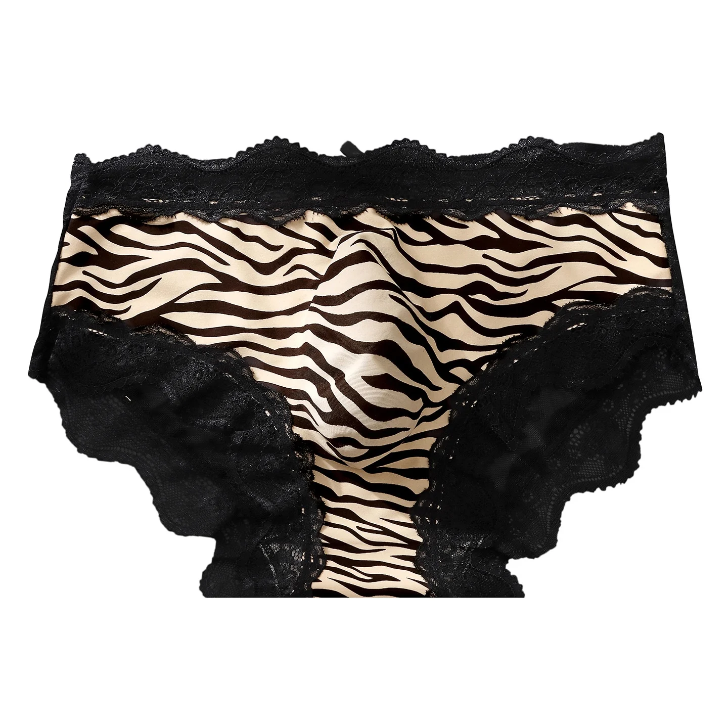 Silk Leopard-print Lace Breathable Briefs For Men — image 8