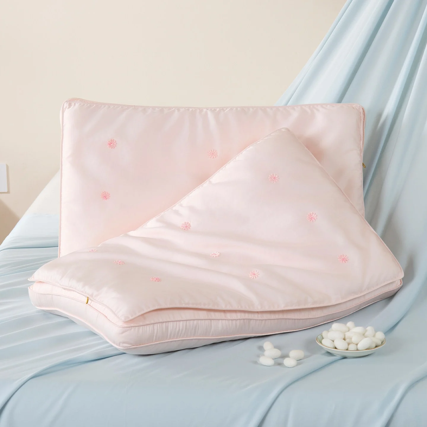 Silk Pillow For Cervical Spine Support, Hair Care And Insert, Medium Size Single Piece — image 6