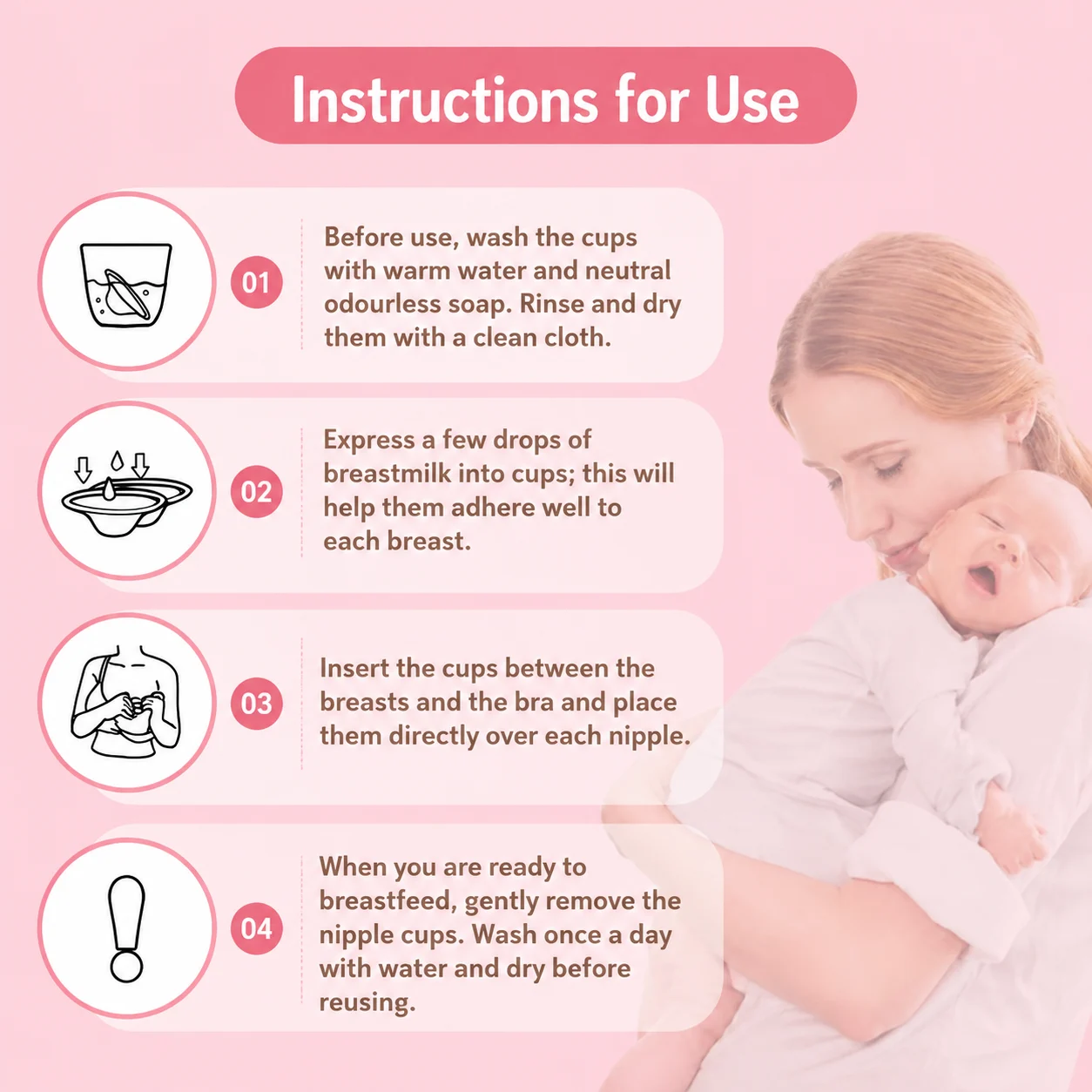 Silver Nipple Protectors Nursing Cups For Breastfeeding Pain Relief Reusable… — image 3