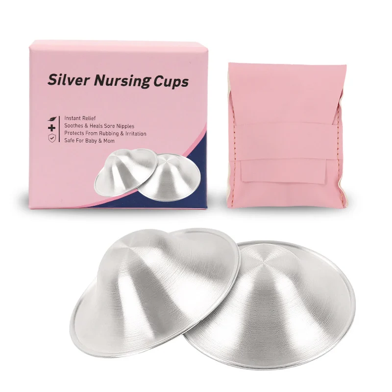 Silver Nipple Protectors Nursing Cups For Breastfeeding Pain Relief Reusable… — image 4