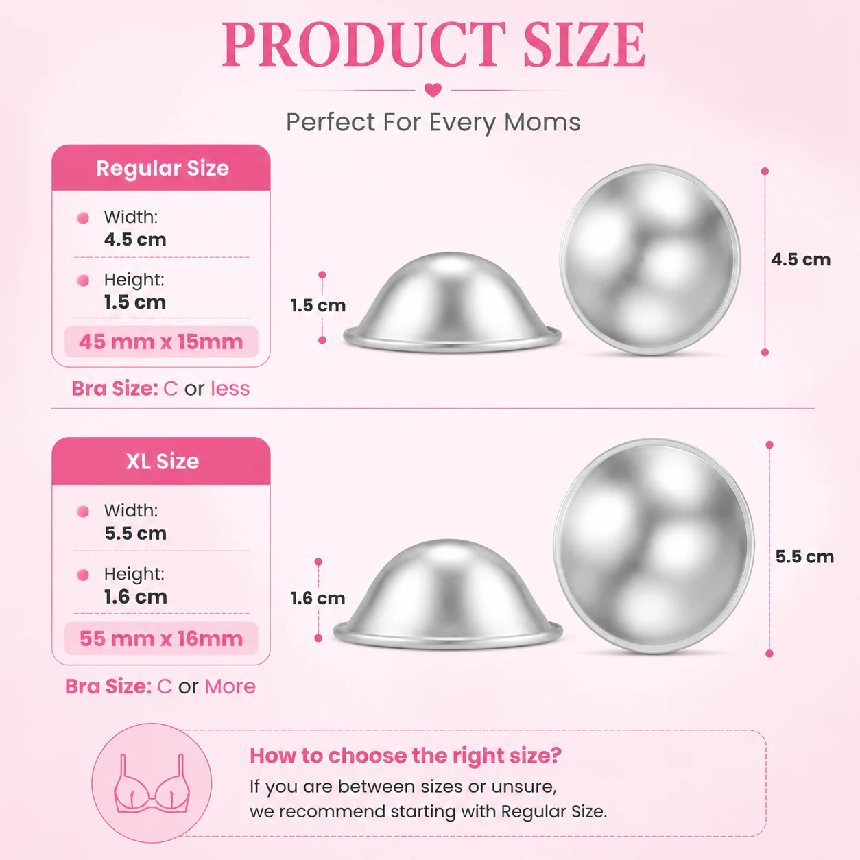 Silver Nipple Protectors Nursing Cups For Breastfeeding Pain Relief Reusable… — image 5