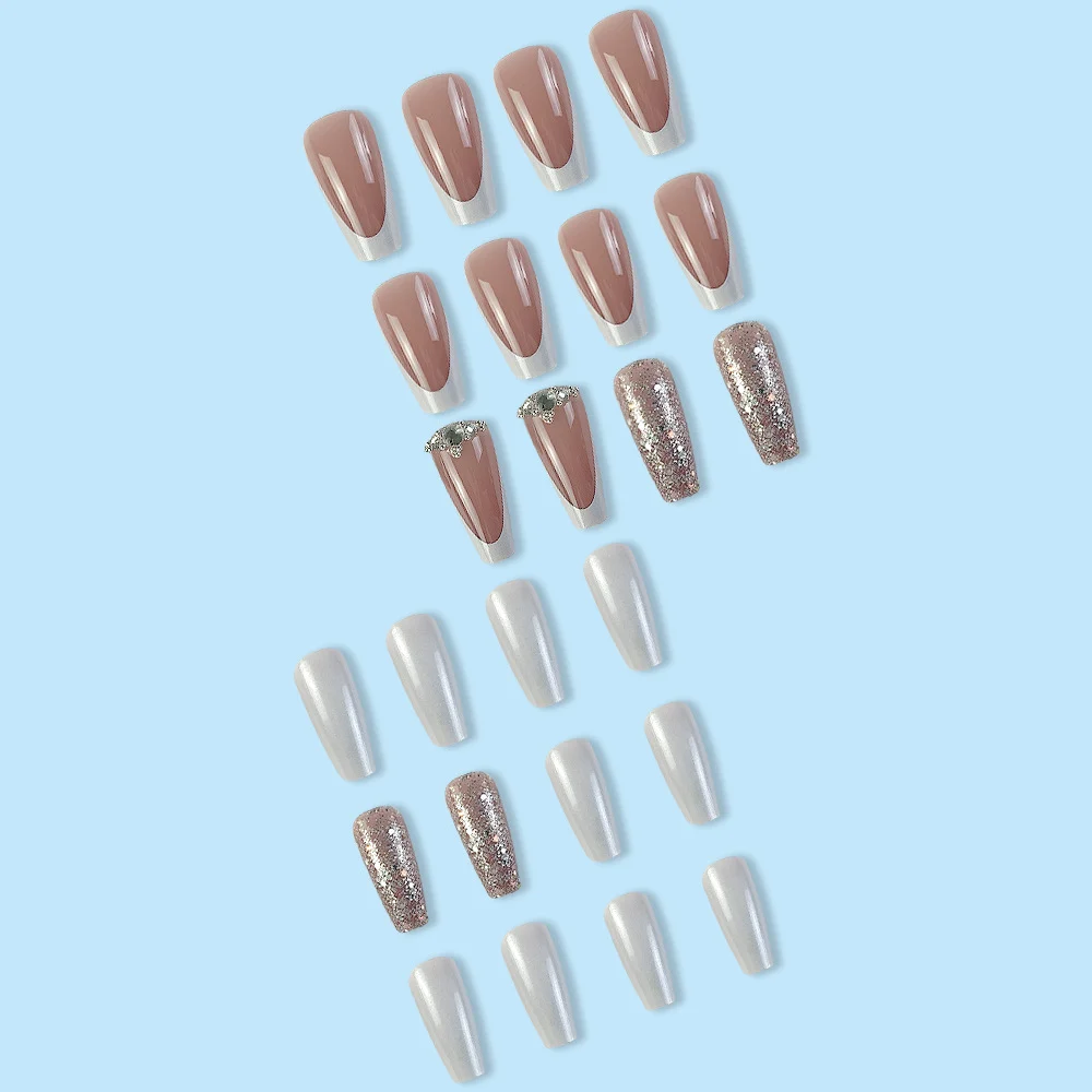 Silver-studded Nail Stickers Artificial Nails — image 4