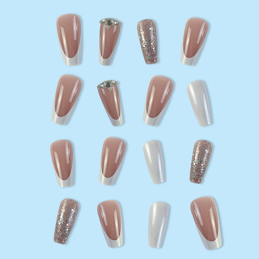 Silver-studded Nail Stickers Artificial Nails — image 5