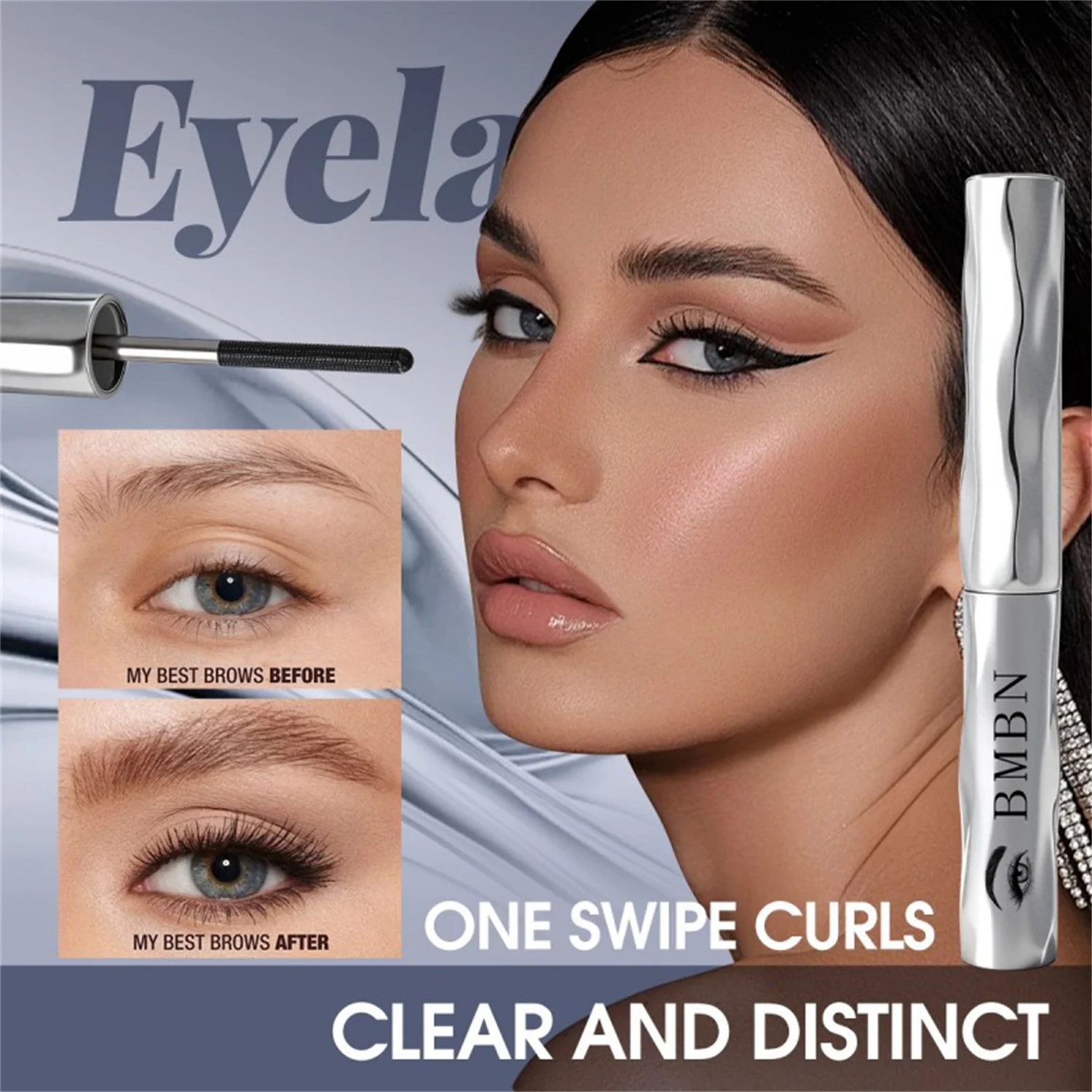 Silver Tube Mascara With A Curling Root — image 4