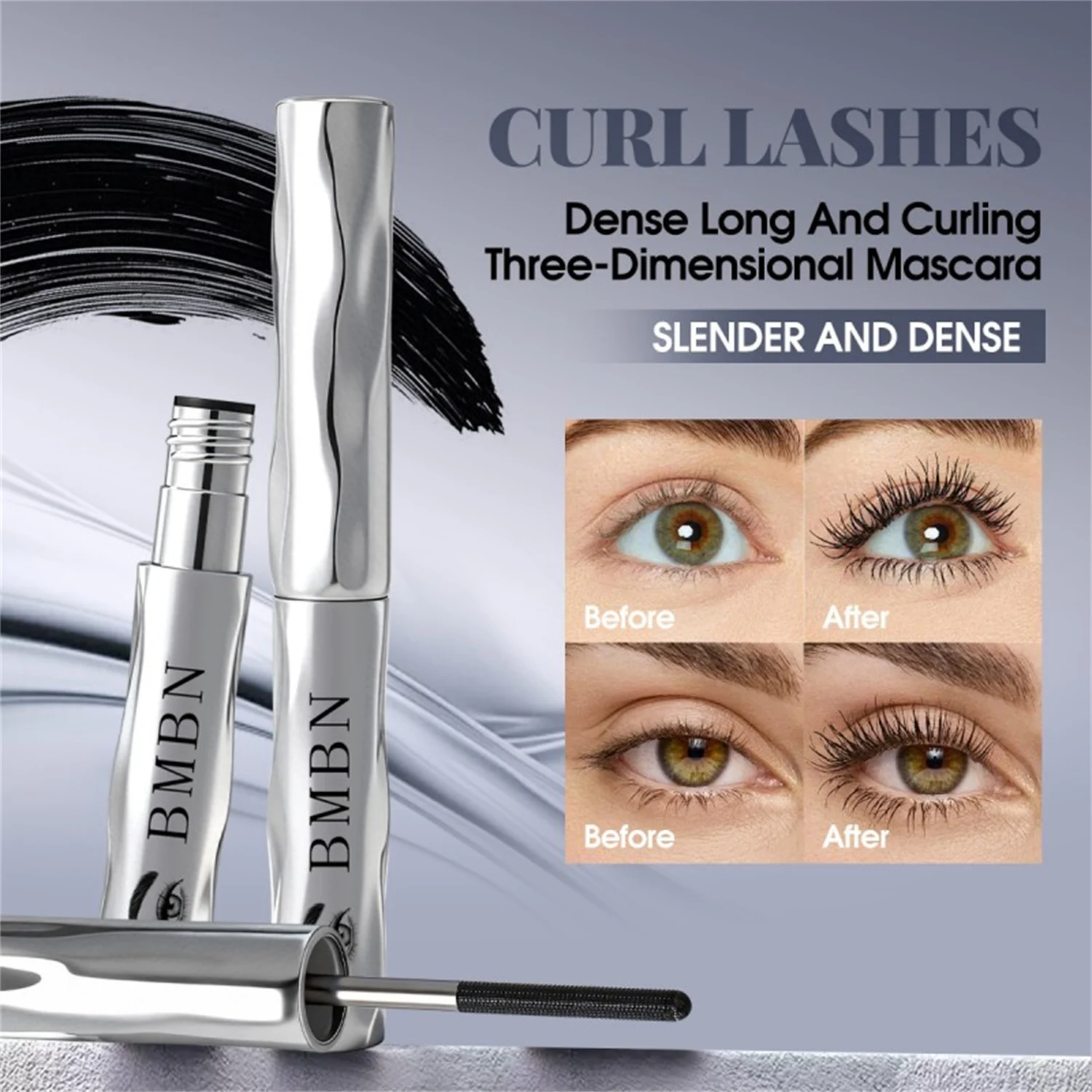 Silver Tube Mascara With A Curling Root — image 6