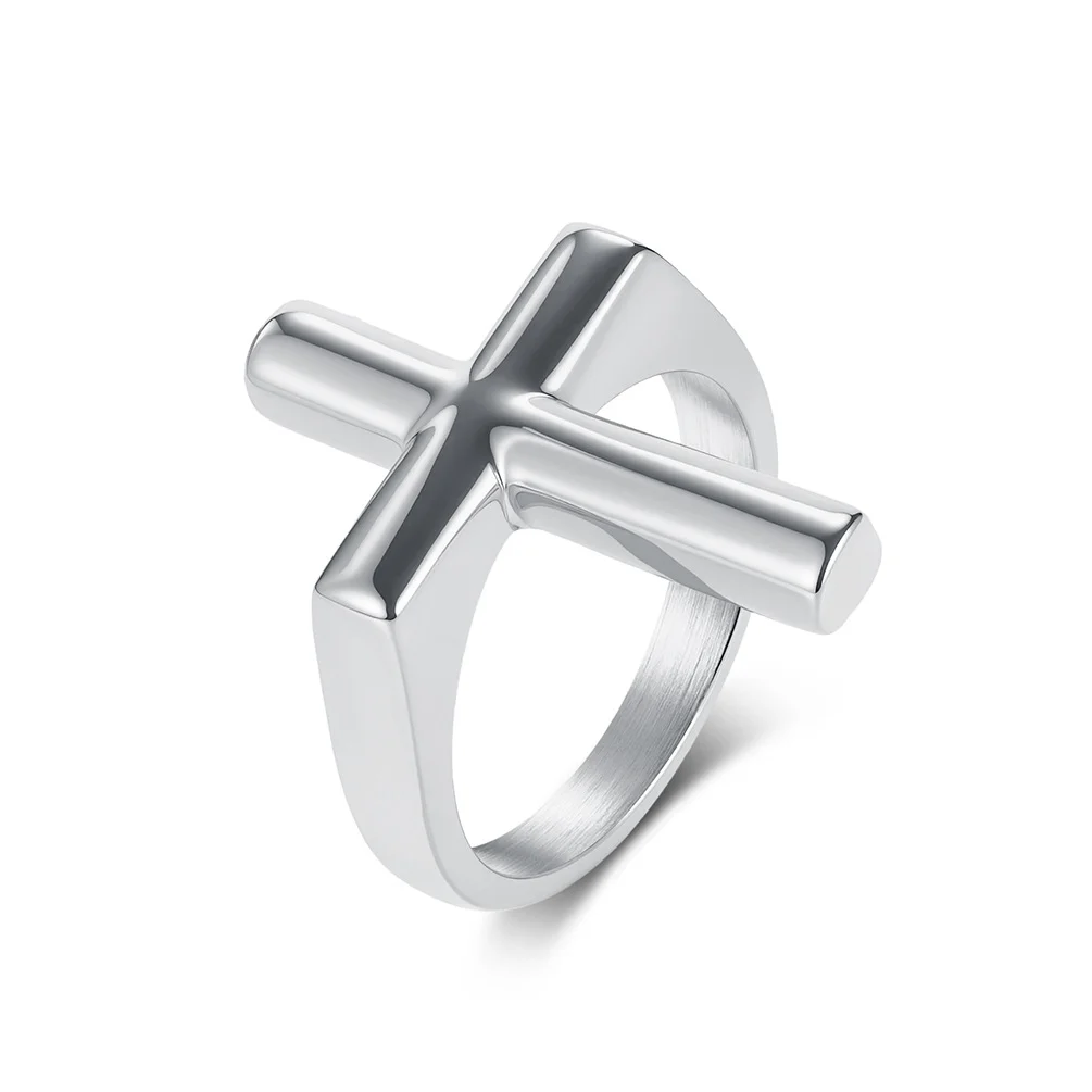 Simple Glossy Titanium Steel Ring With 18K Gold Platingstreet-style Niche Design For… — image 2