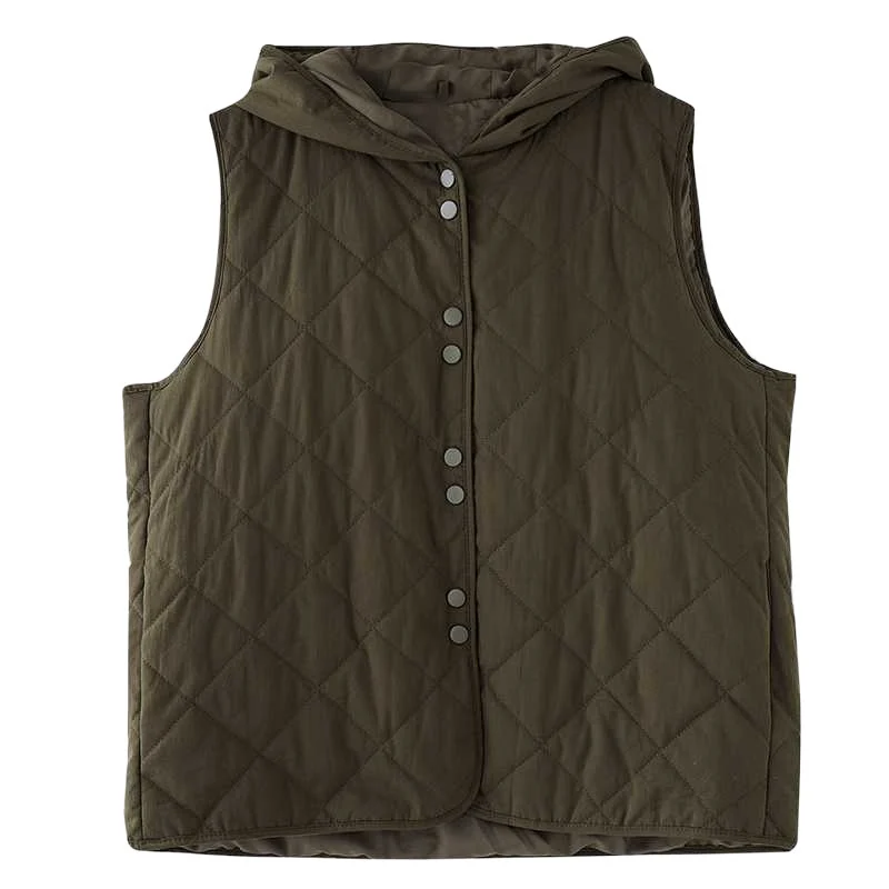 Simple Hooded Vest For Women Loose-fitting Figure-flattering And Versatile — image 5