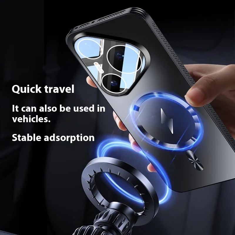 Simple Solid Color Magnetic Belt Lens Protector Phone Case — image 4