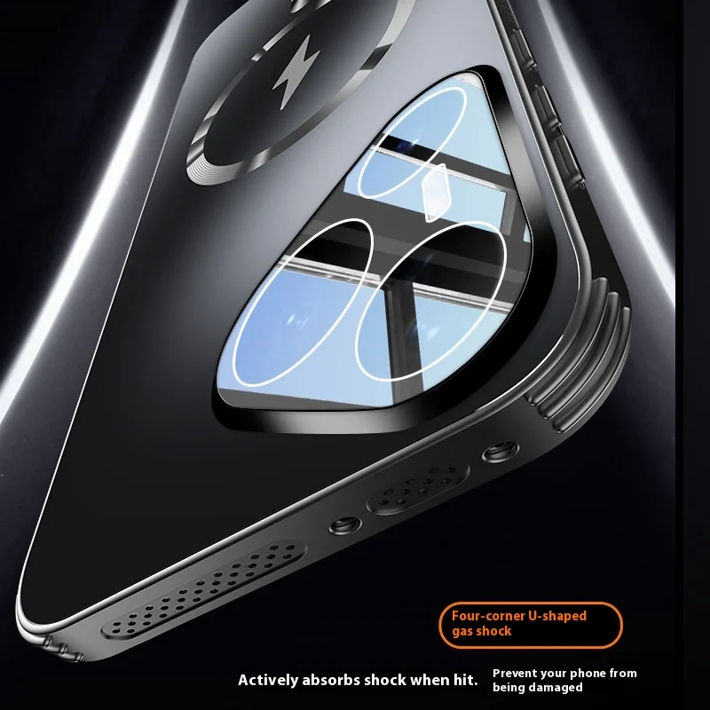 Simple Solid Color Magnetic Belt Lens Protector Phone Case — image 5