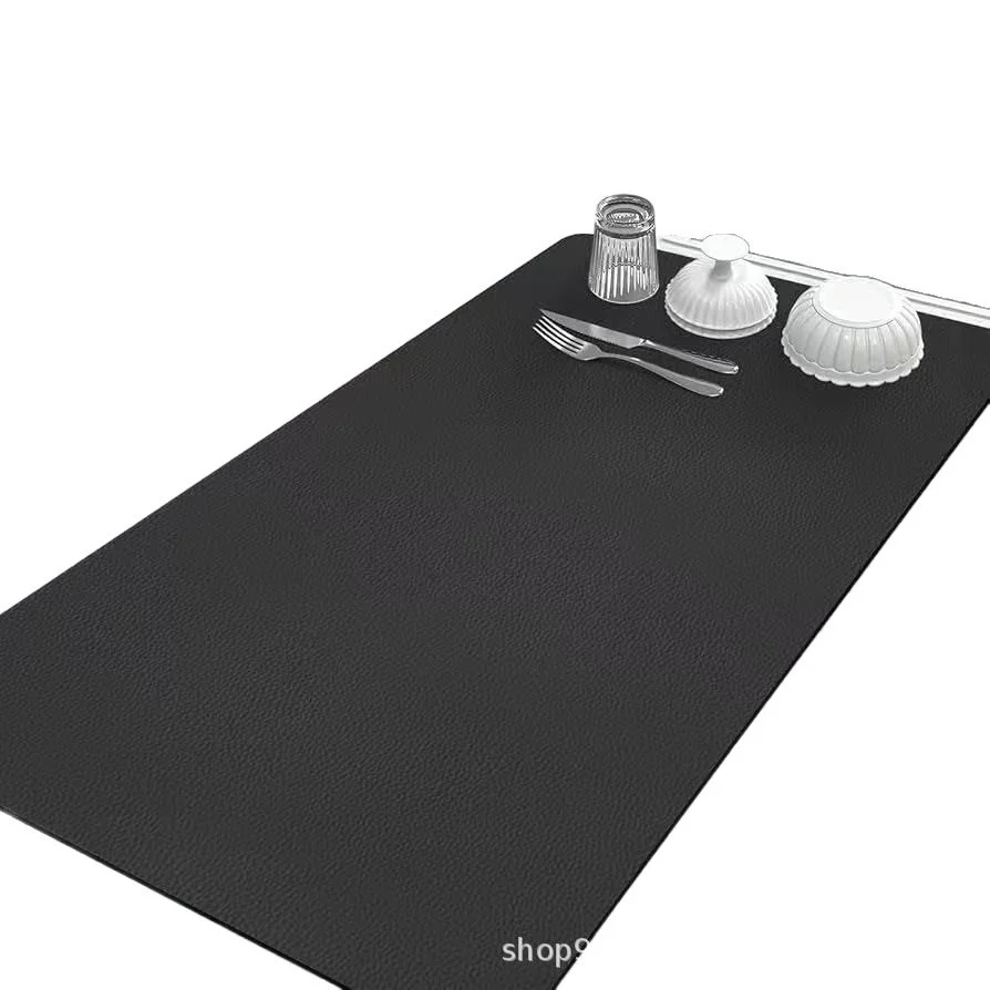 Simple Solid Color Stain-resistant Diatom Ooze Kitchen Water Draining Pad — image 2