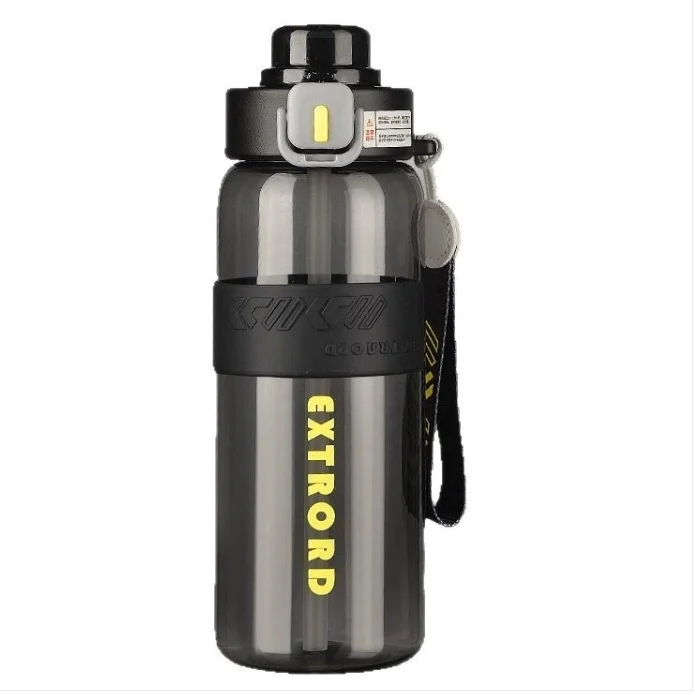 Simple Sports Water Bottle Large Capacity Dual-use Straw Lid — image 4