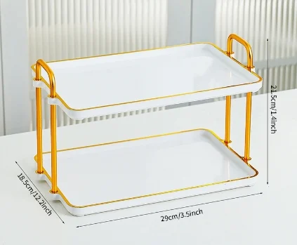 Simple Tray--white-phnom Penh Double Layer-3 Compartments-1 Pack — image 3
