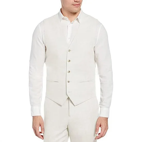 Single-breasted Slim-fit Business Waistcoat Everyday Chic Casual Suit — image 4