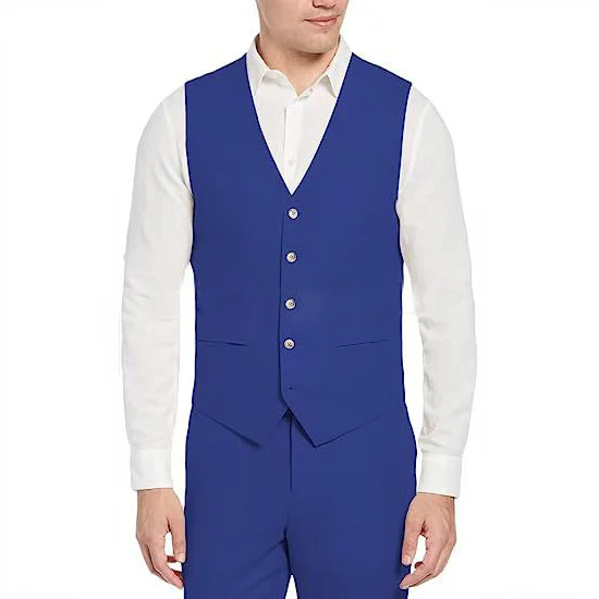 Single-breasted Slim-fit Business Waistcoat Everyday Chic Casual Suit — image 9