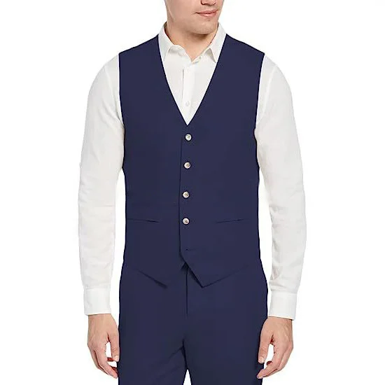 Single-breasted Slim-fit Business Waistcoat Everyday Chic Casual Suit — image 1