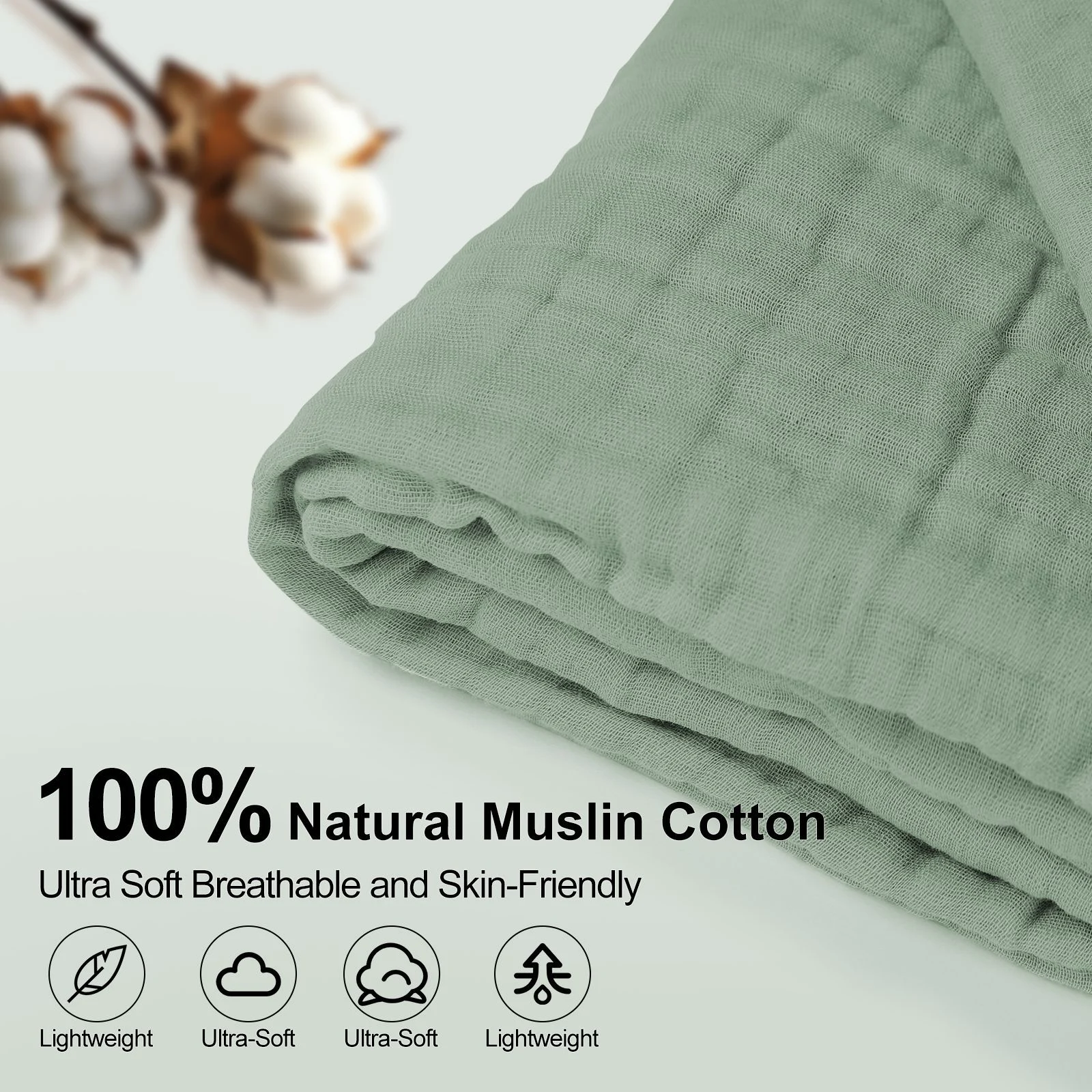 Six-layer Pure Cotton Gauze Soft And Skin-friendly Nap Blanket — image 6