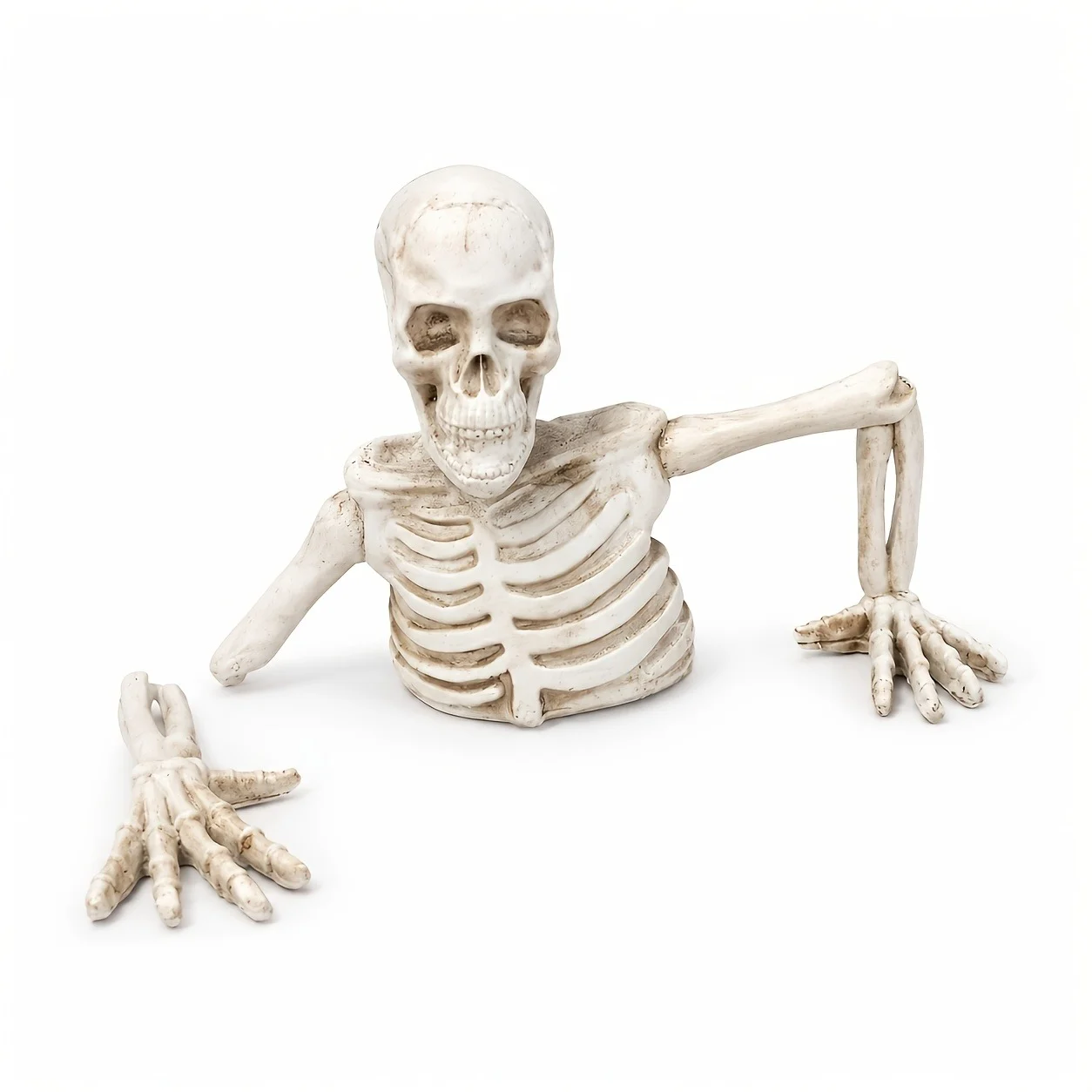 Skeleton Planter Decor, Halloween Garden Ornament, Creepy Skull Plant Pot Decoration… — image 2