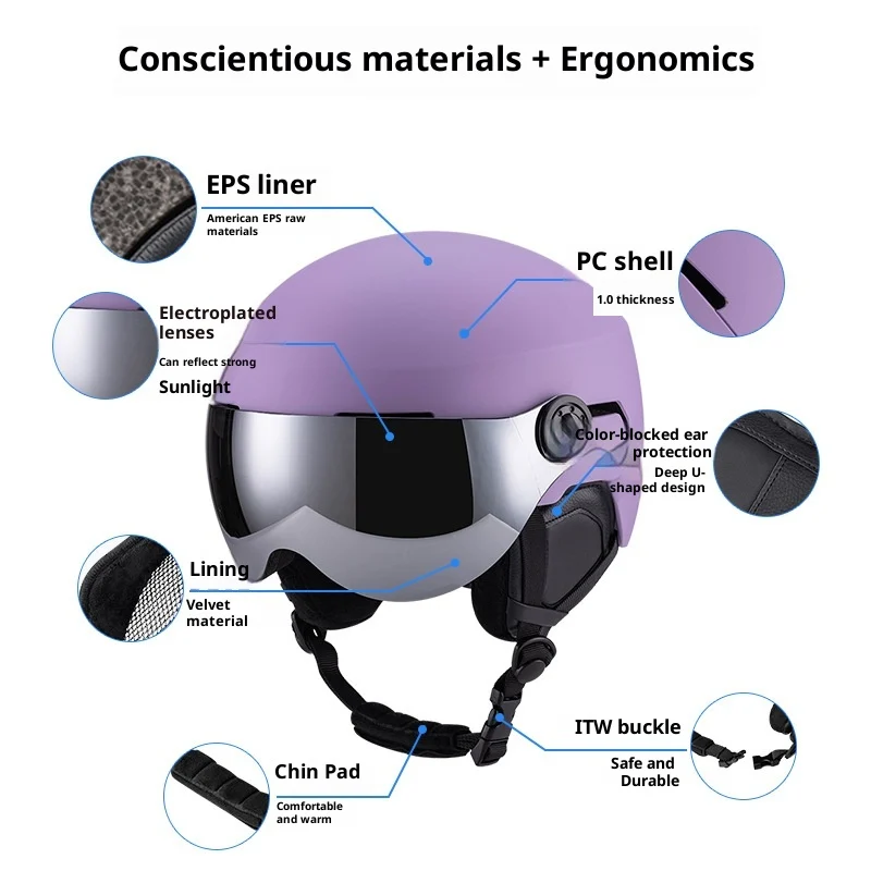 Skiing Helmet Cover Sports Outdoor Unisex Integrated Molding Warm Drop-resistant — image 8