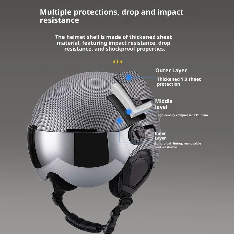 Skiing Helmet Cover Sports Outdoor Unisex Integrated Molding Warm Drop-resistant — image 6
