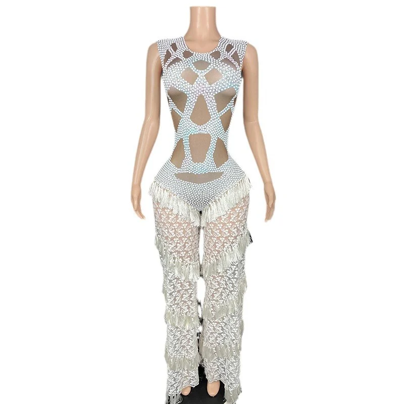 Sleeveless Lace Bodycon Jumpsuit For Women — image 2