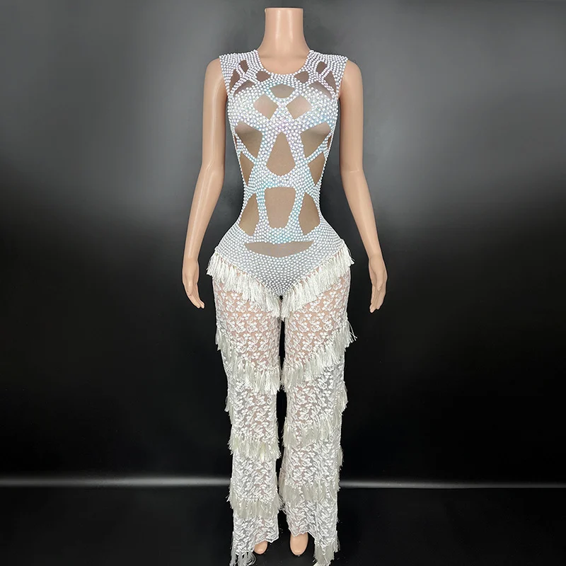 Sleeveless Lace Bodycon Jumpsuit For Women — image 3