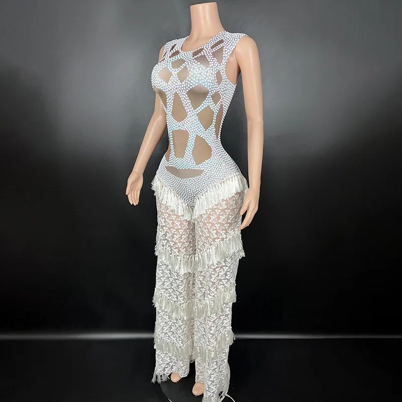 Sleeveless Lace Bodycon Jumpsuit For Women — image 4