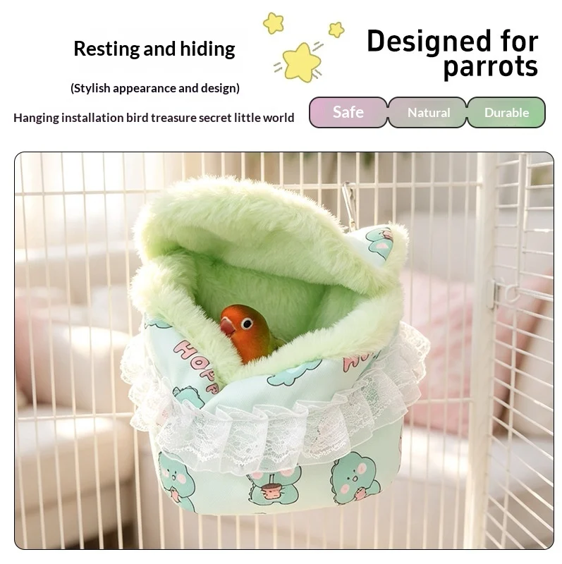 Slept-through Parrot Hamster Sleeping Nest Semi-open Hanging Type — image 4