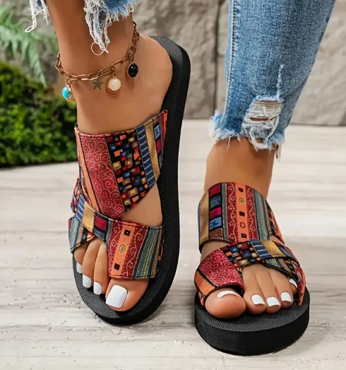 Slide-on Lightweight And Comfortable Roman-style Flat Sandals — image 3