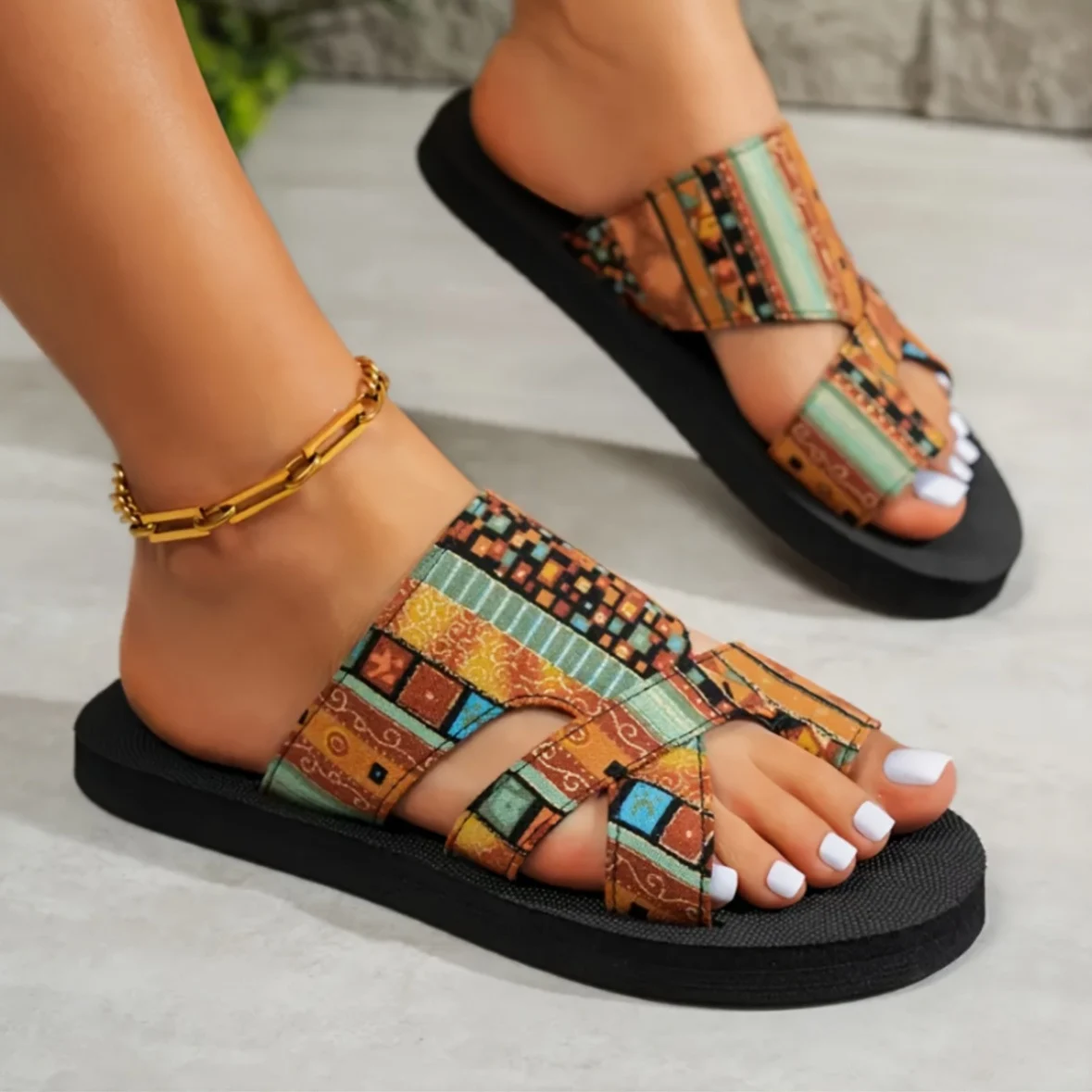 Slide-on Lightweight And Comfortable Roman-style Flat Sandals — image 2