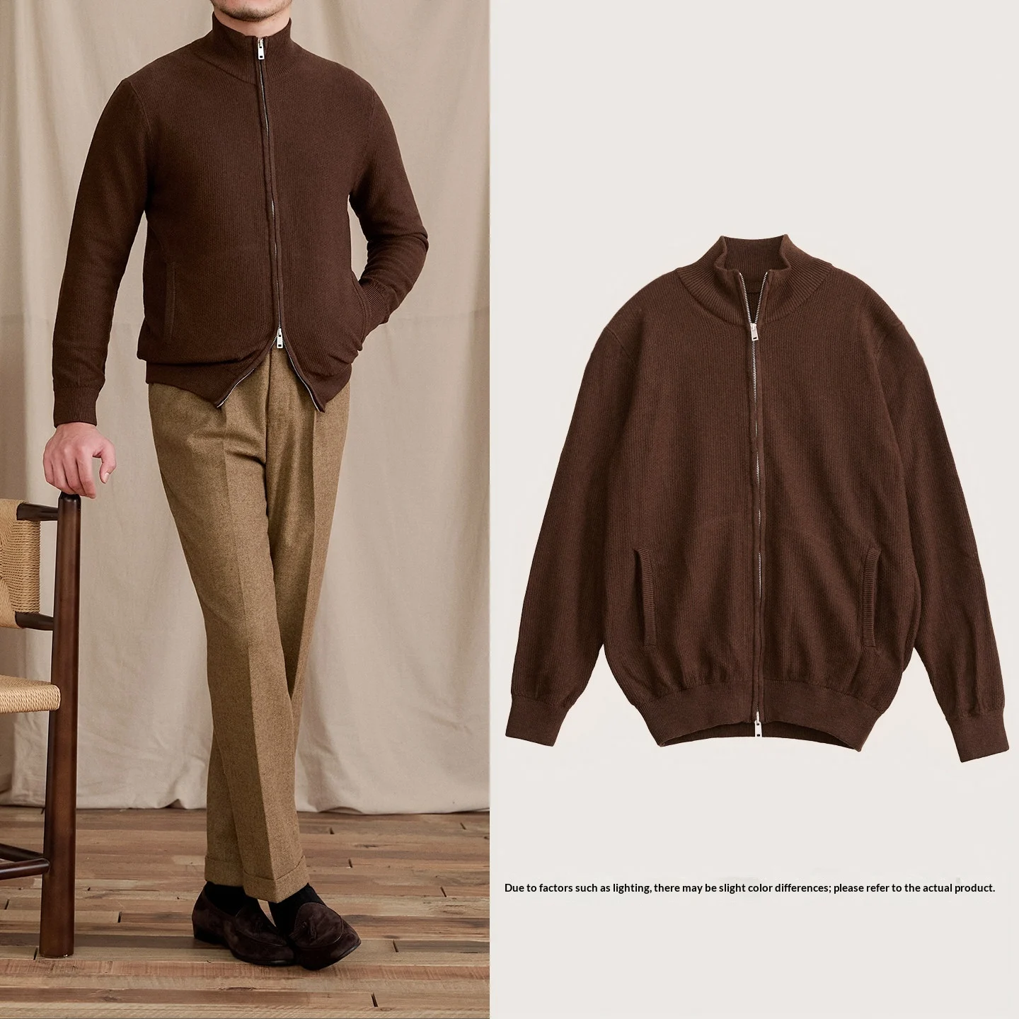 Slim-fit Lightweight Wool-blend Knit Commuter Jacket — image 3