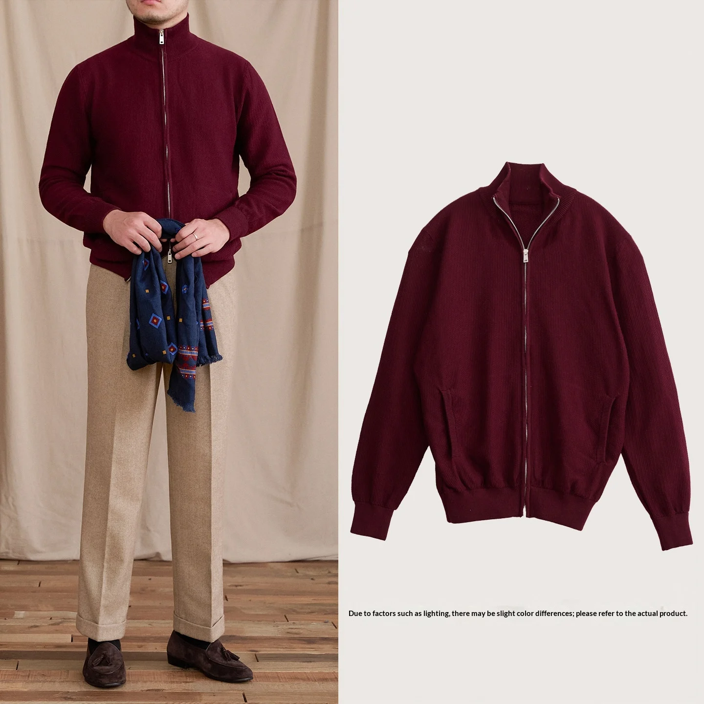 Slim-fit Lightweight Wool-blend Knit Commuter Jacket — image 2