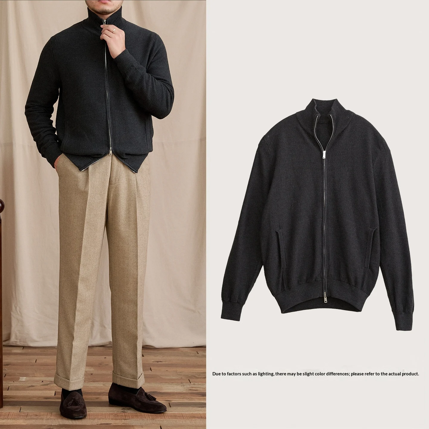 Slim-fit Lightweight Wool-blend Knit Commuter Jacket — image 5