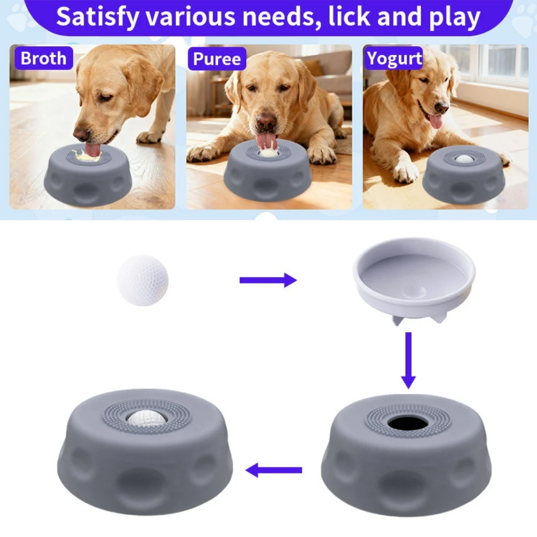 Slow Feeder Licking Bowl, Anti-overflow Eating Pet Dish — image 3