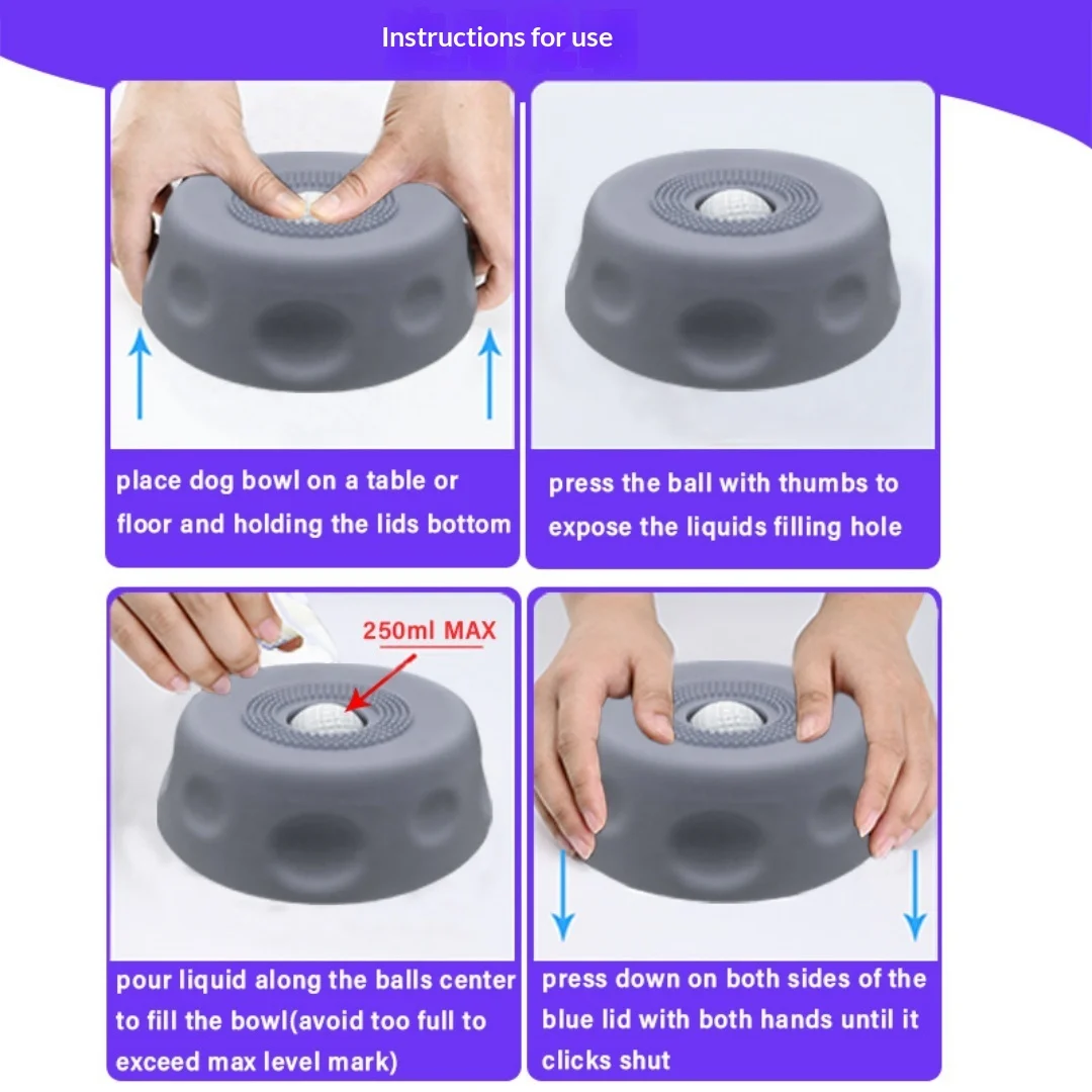 Slow Feeder Licking Bowl, Anti-overflow Eating Pet Dish — image 6