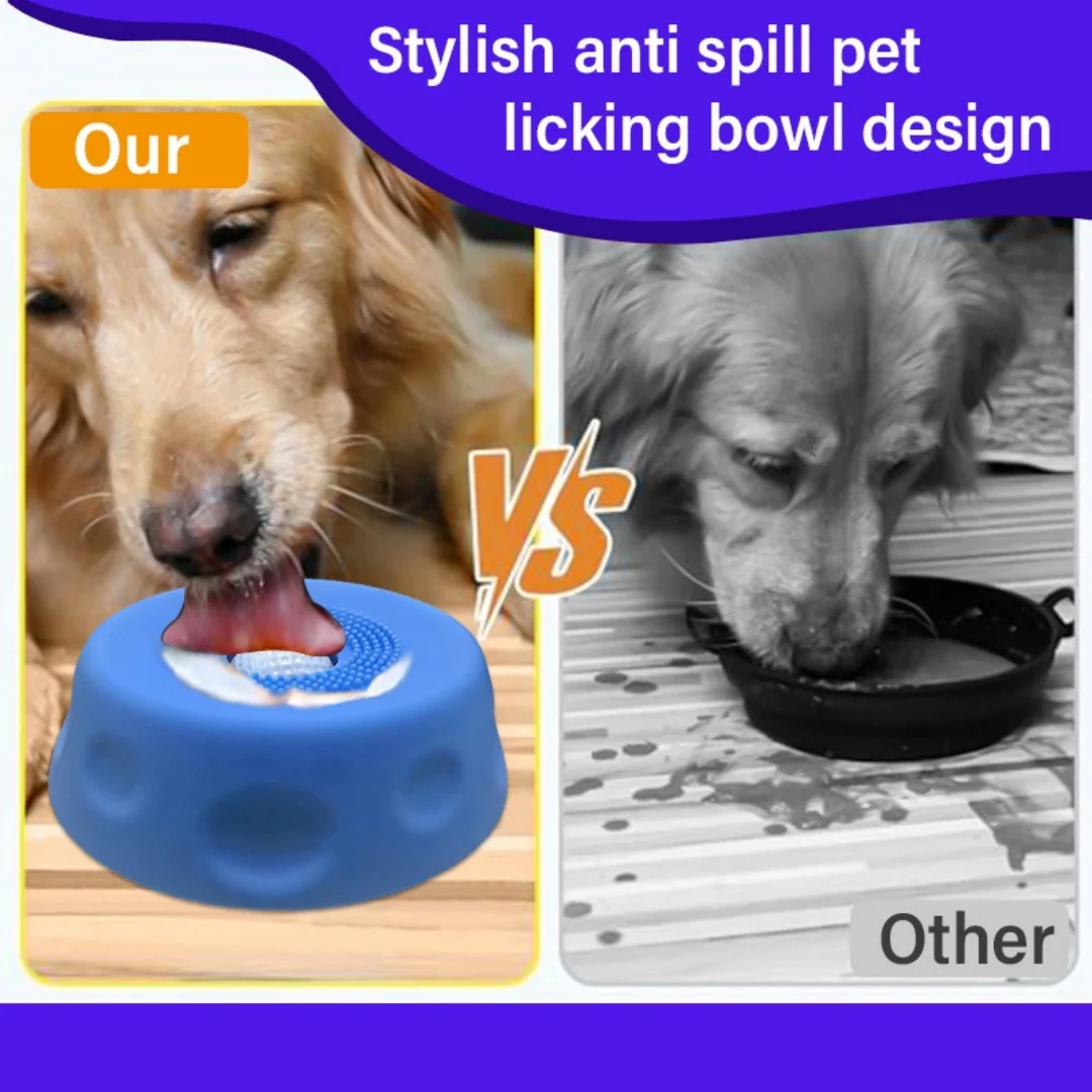 Slow Feeder Licking Bowl, Anti-overflow Eating Pet Dish — image 8