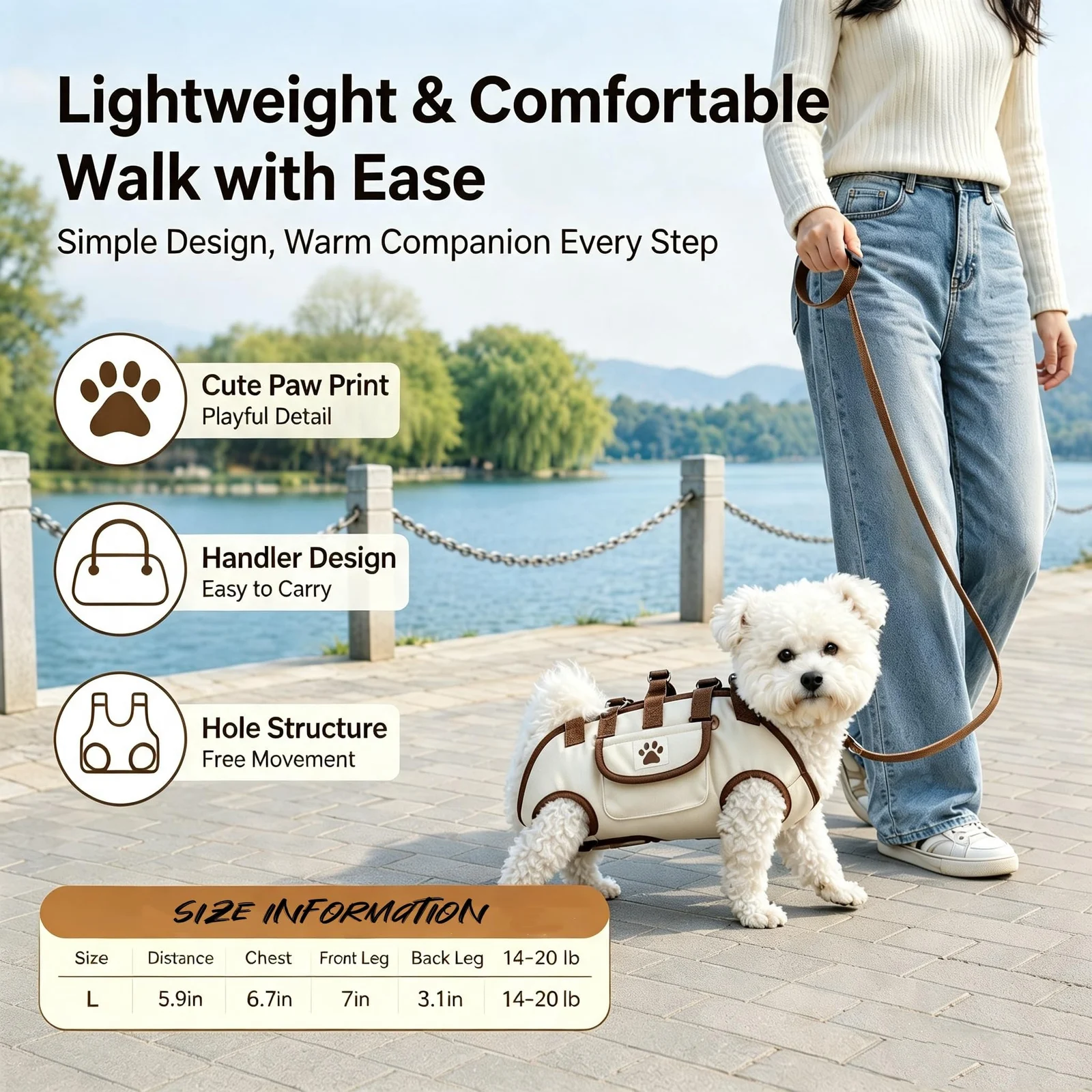 Small Dog Carrier Bag, Hands Free Pet Purse With Shoulder Strap & Leash Function,… — image 7
