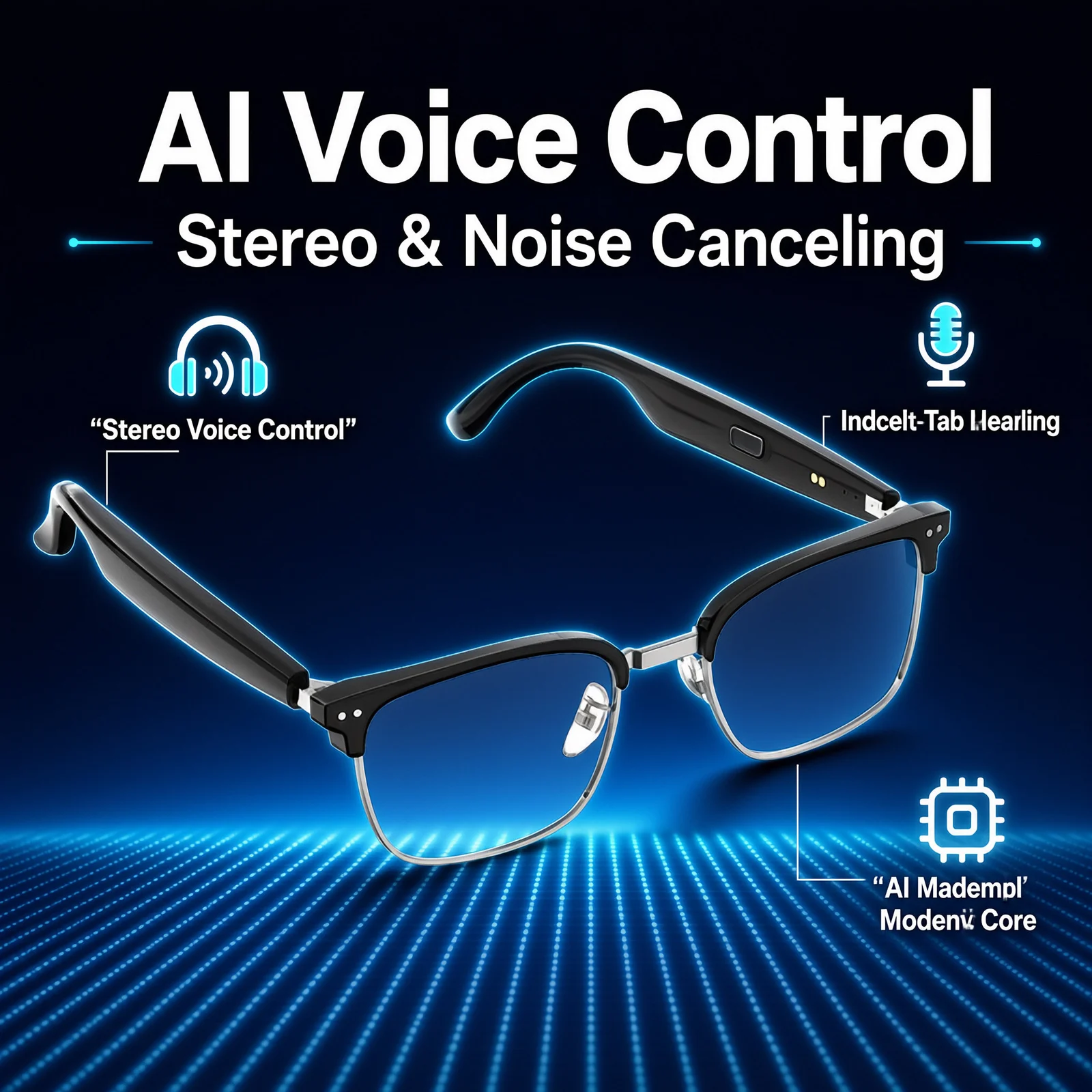 Smart AI Bluetooth Sunglasses Open Ear Audio, Polarized Sun Protection Glasses For… — image 5