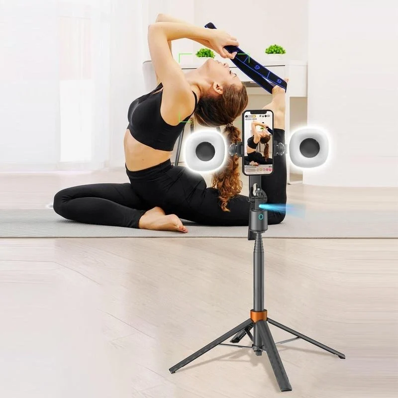 Smart AI Selfie Stick With 3-axis Gimbal Stabilizer - Adjustable Extendable Tripod… — image 3