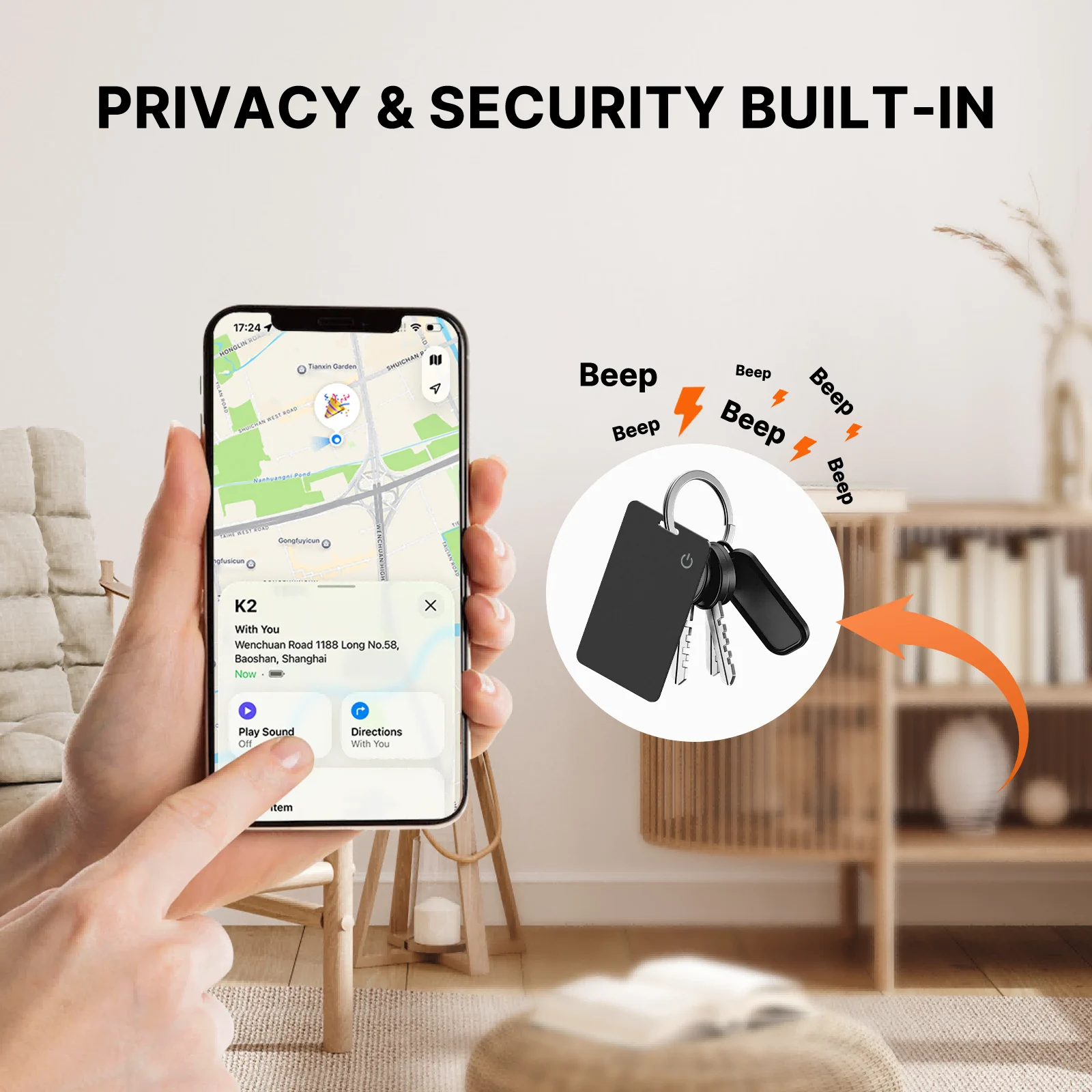 Smart Card Tracker For Find My, Anti-lost Locator IP68 Waterproof Built-in Speaker,… — image 6