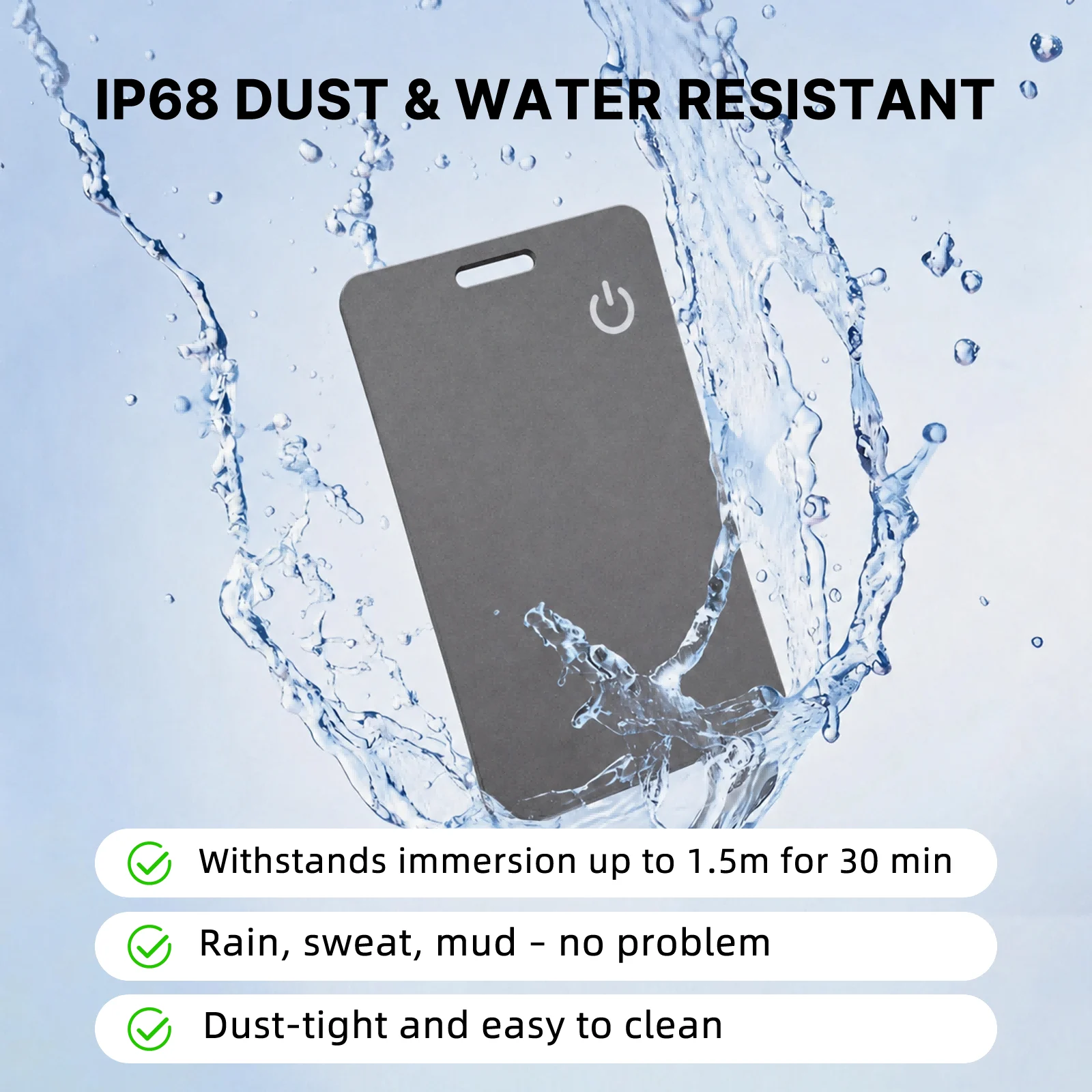 Smart Card Tracker For Find My, Anti-lost Locator IP68 Waterproof Built-in Speaker,… — image 7